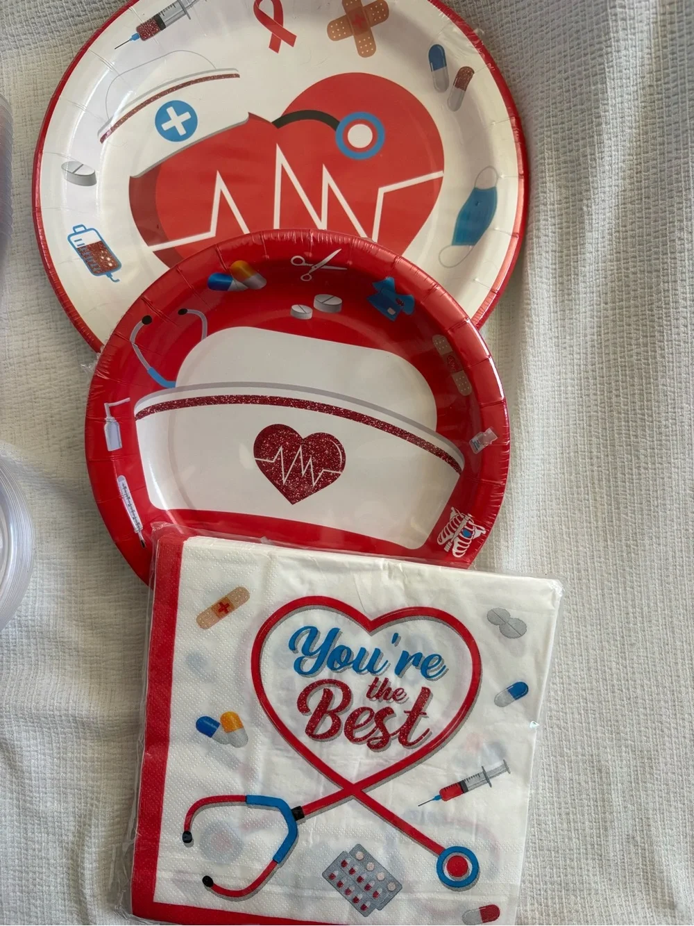 Congrats Nurse Red Disposable Party Set